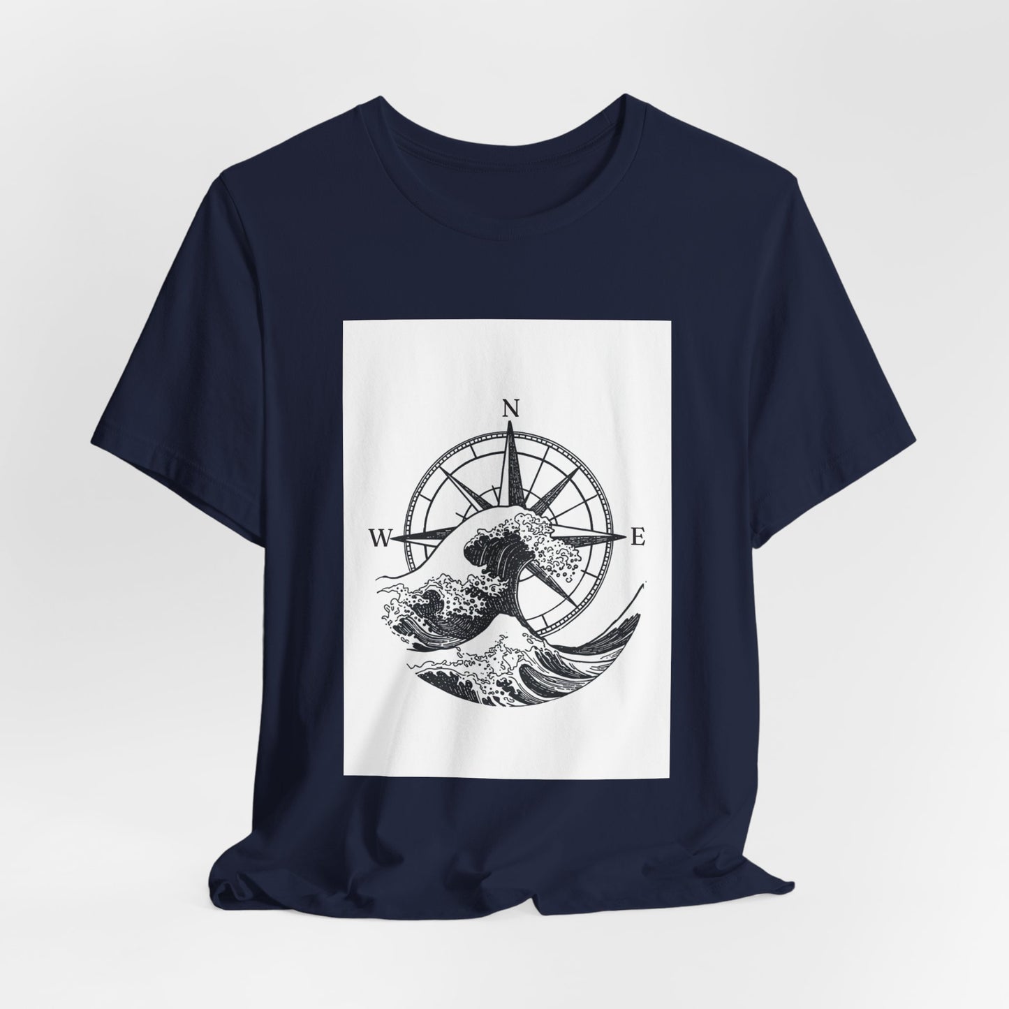 Compass Wave T‑Shirt — Nautical Adventure Graphic Tee