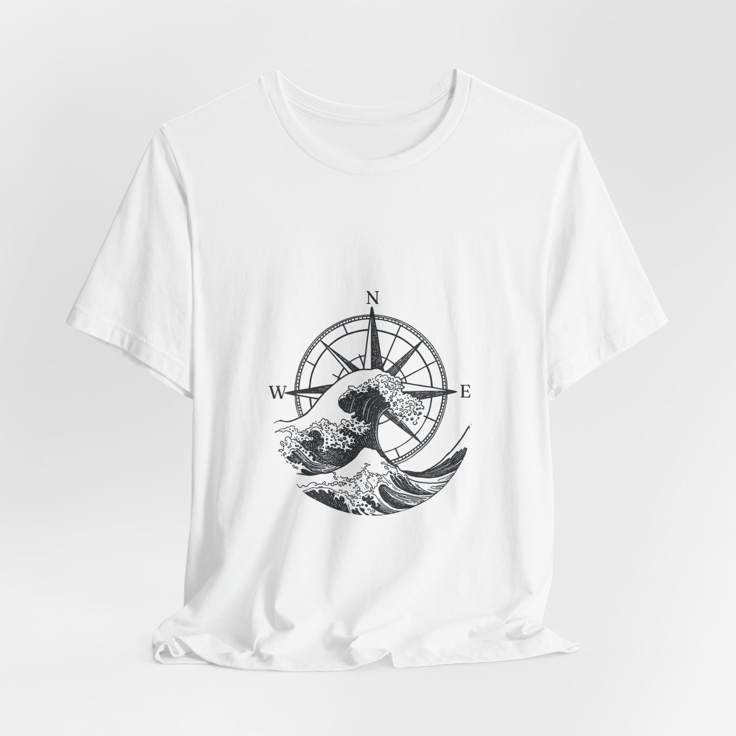 Compass Wave T‑Shirt — Nautical Adventure Graphic Tee