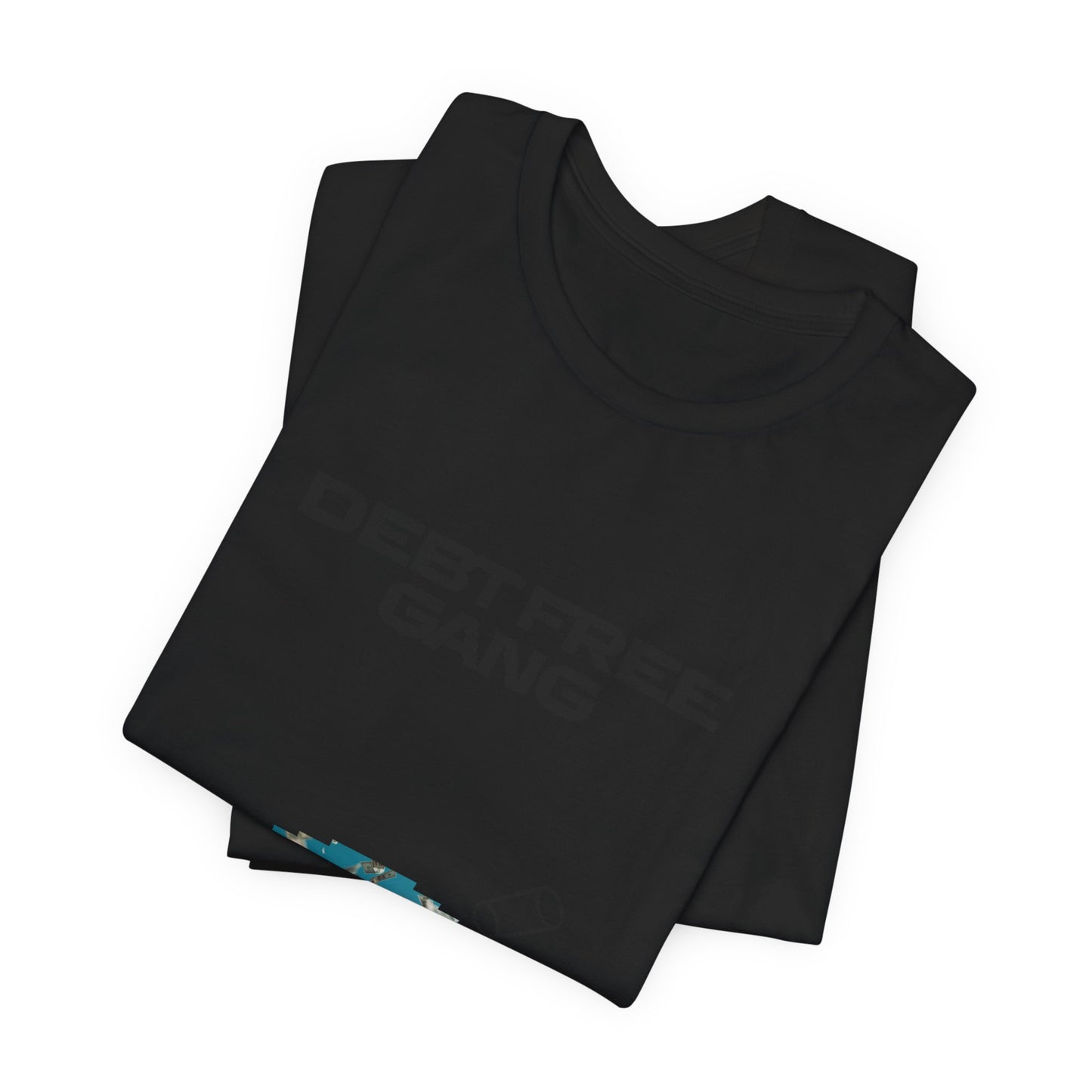 Debt Free Gang T‑Shirt — Retro Money Shower Graphic Tee