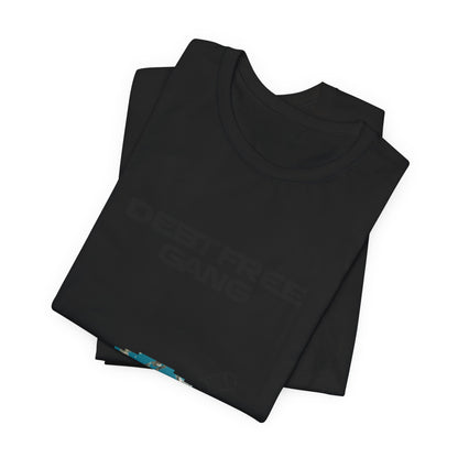 Debt Free Gang T‑Shirt — Retro Money Shower Graphic Tee