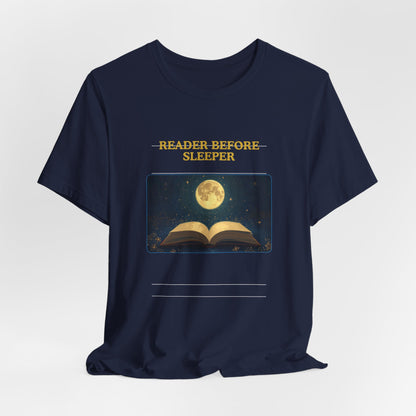 Reader Before Sleeper T-Shirt — Moonlit Book Lovers Tee