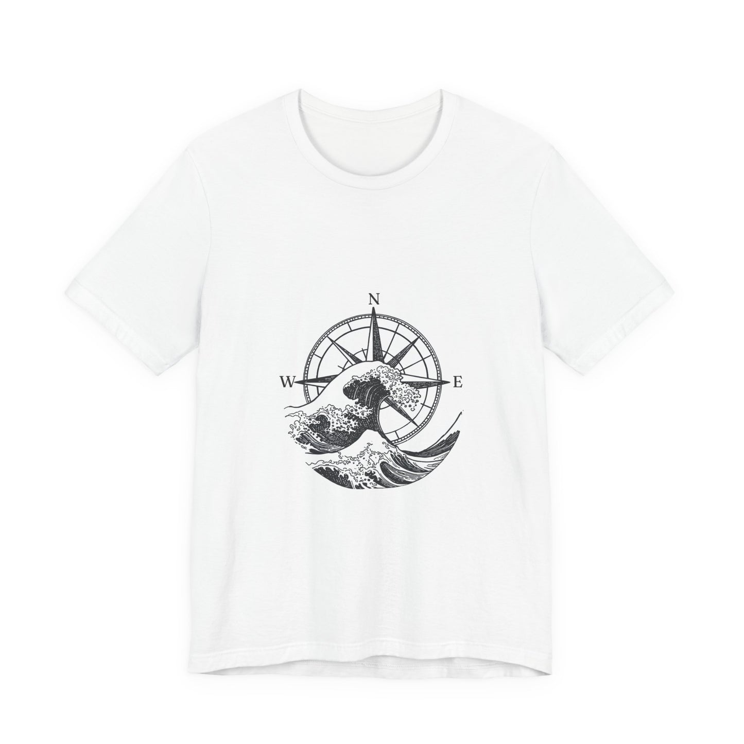 Compass Wave T‑Shirt — Nautical Adventure Graphic Tee