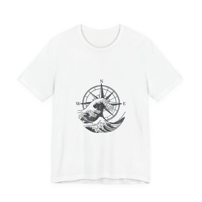 Compass Wave T‑Shirt — Nautical Adventure Graphic Tee