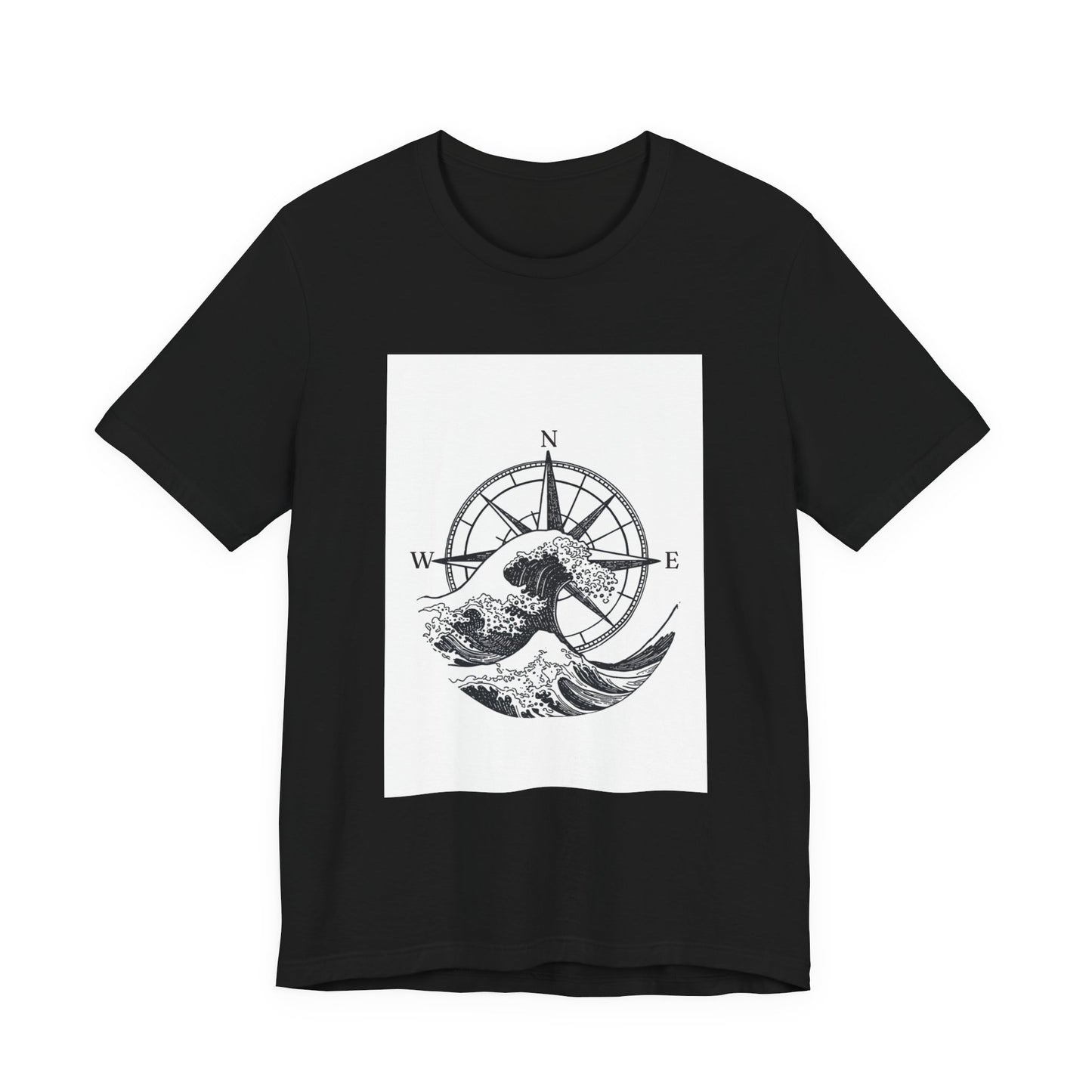 Compass Wave T‑Shirt — Nautical Adventure Graphic Tee