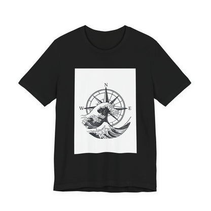 Compass Wave T‑Shirt — Nautical Adventure Graphic Tee