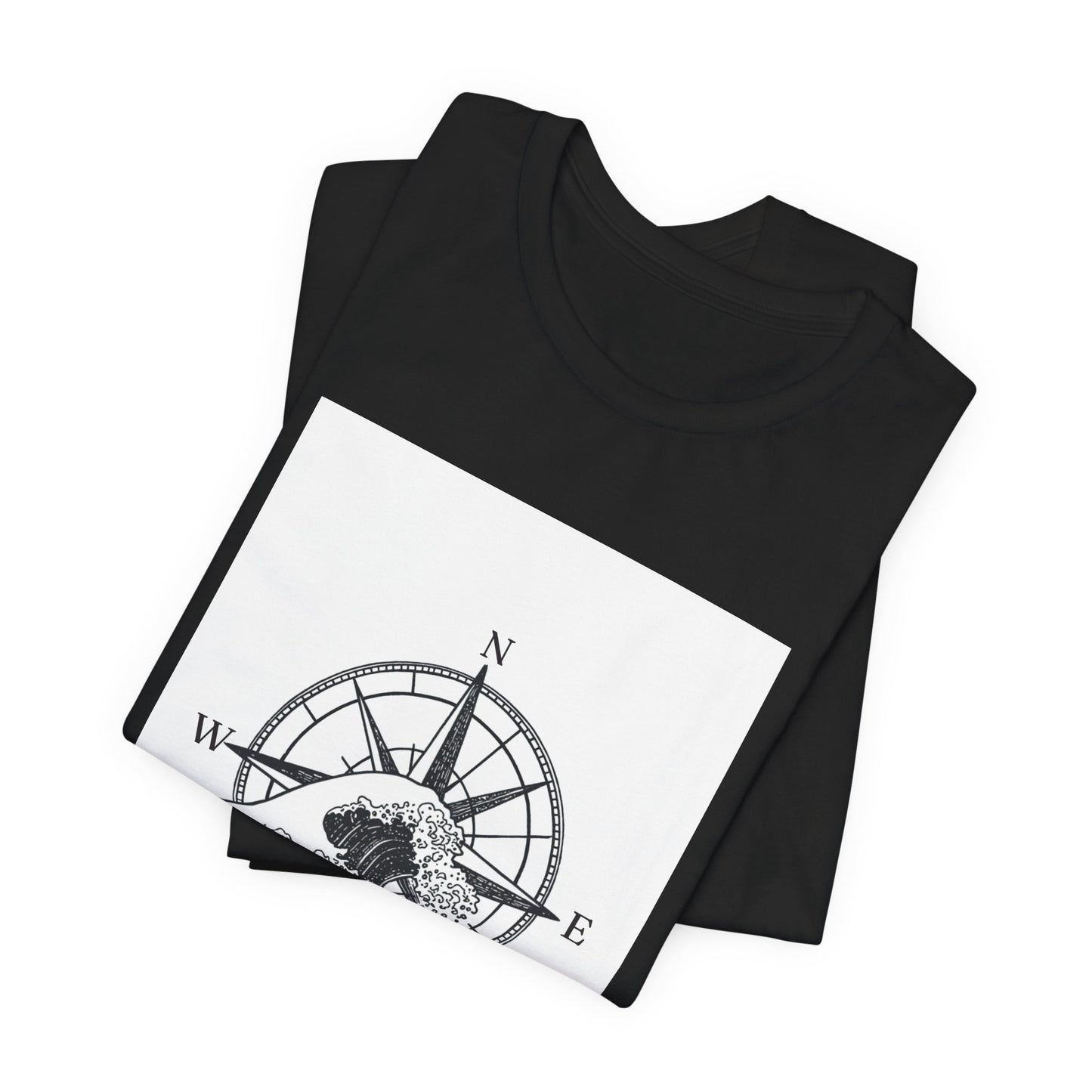 Compass Wave T‑Shirt — Nautical Adventure Graphic Tee