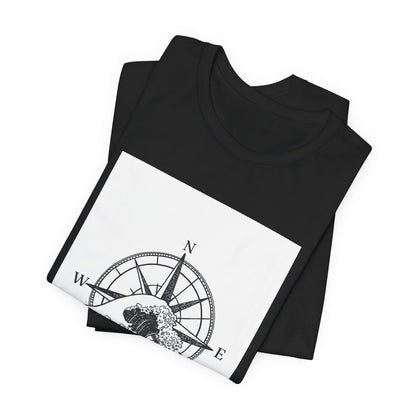 Compass Wave T‑Shirt — Nautical Adventure Graphic Tee