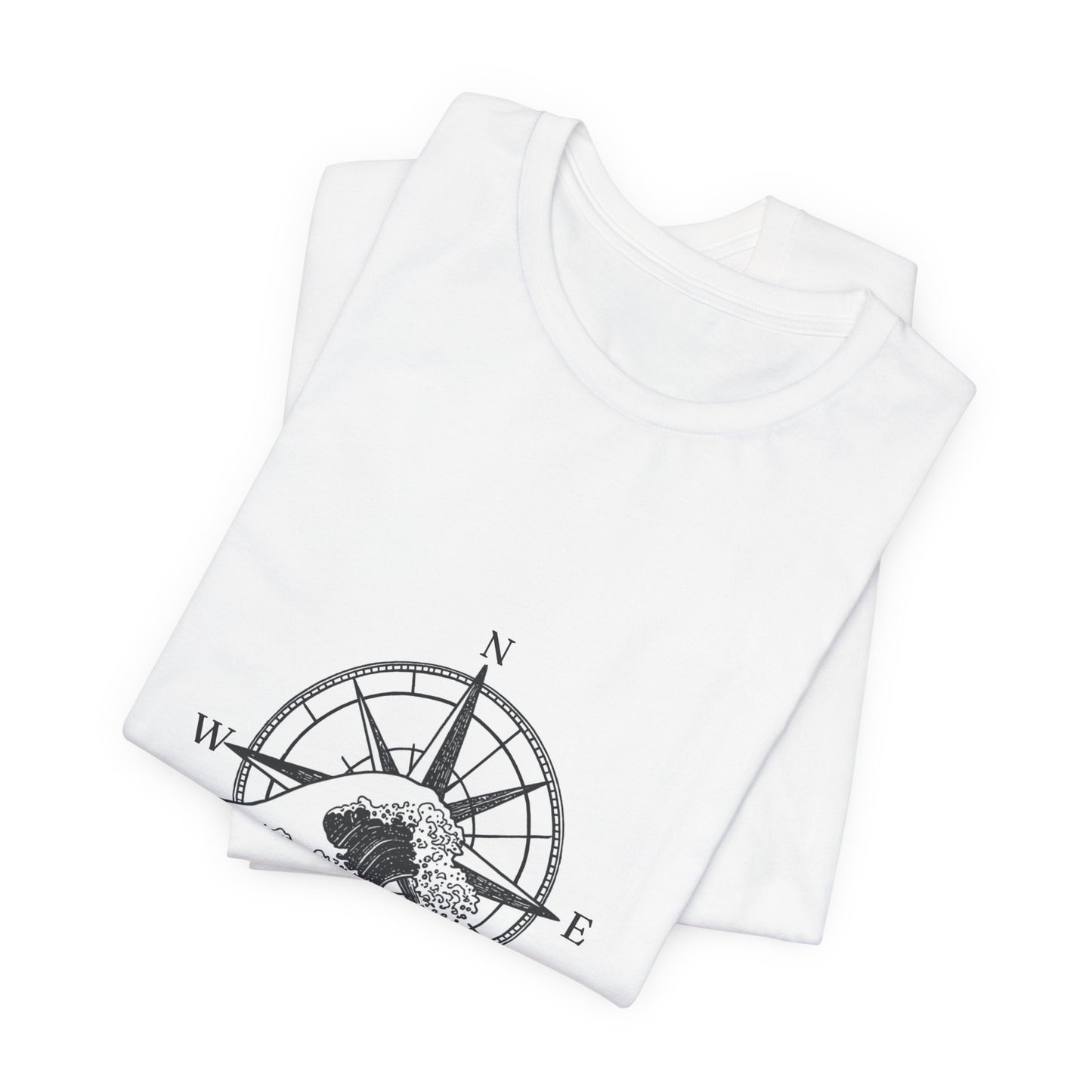 Compass Wave T‑Shirt — Nautical Adventure Graphic Tee