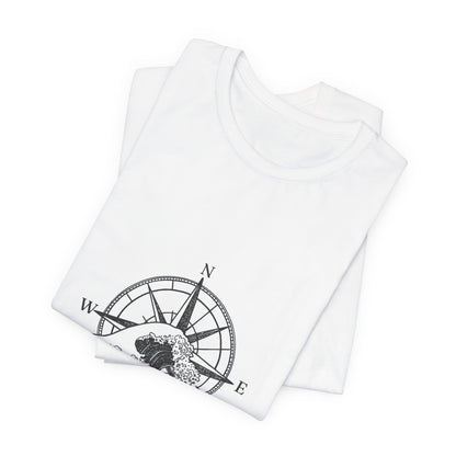 Compass Wave T‑Shirt — Nautical Adventure Graphic Tee