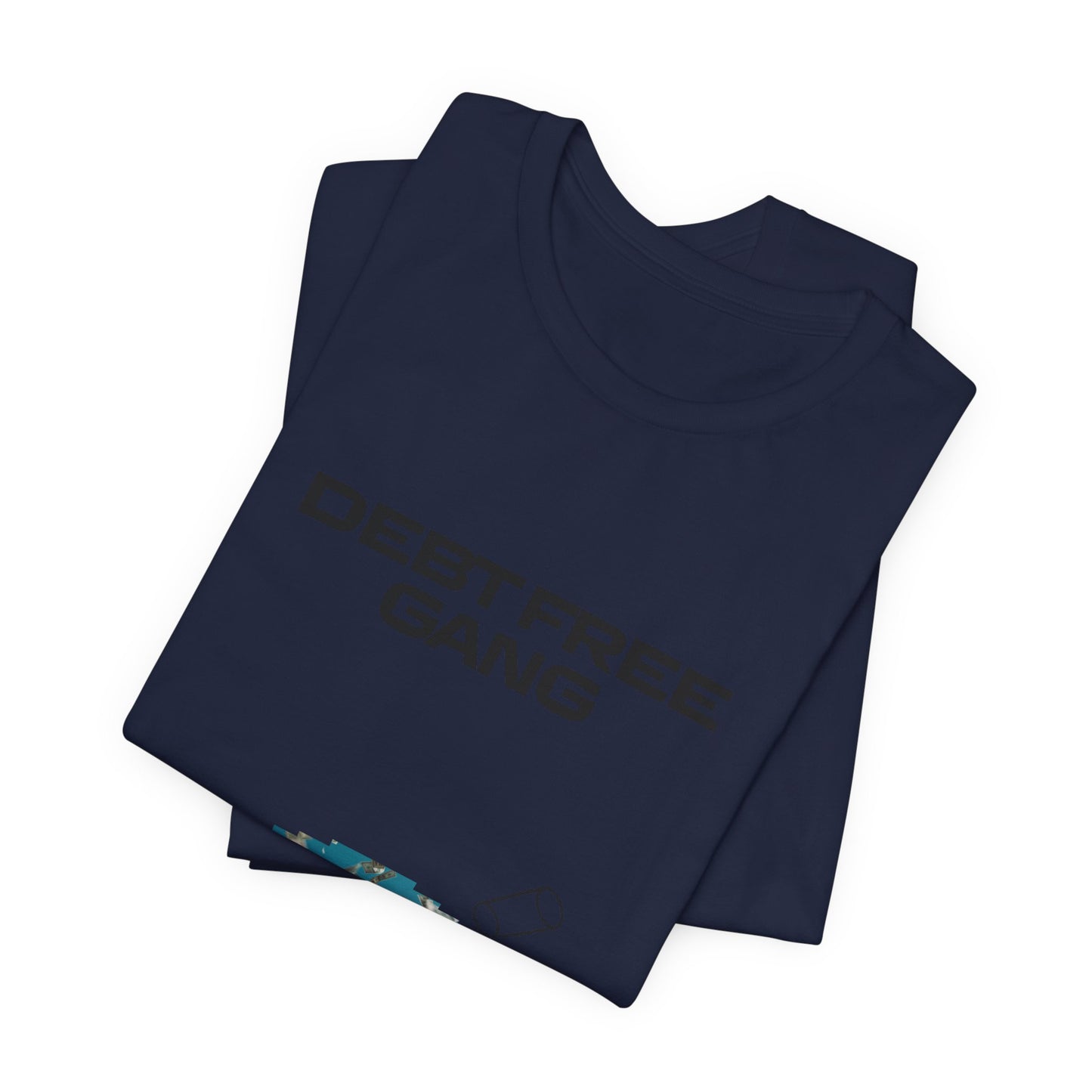 Debt Free Gang T‑Shirt — Retro Money Shower Graphic Tee