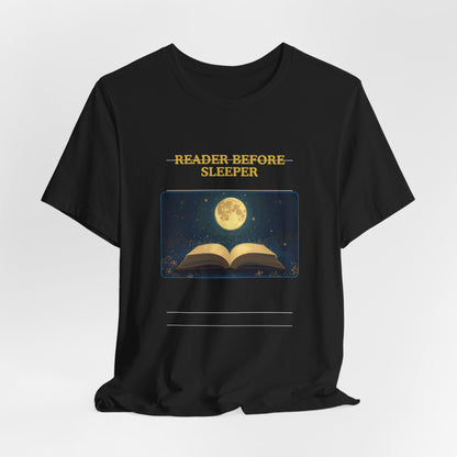 Reader Before Sleeper T-Shirt — Moonlit Book Lovers Tee
