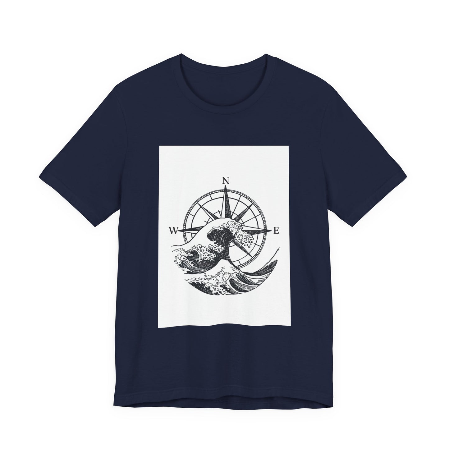 Compass Wave T‑Shirt — Nautical Adventure Graphic Tee