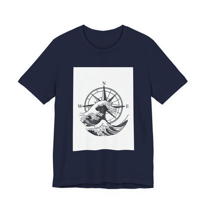 Compass Wave T‑Shirt — Nautical Adventure Graphic Tee