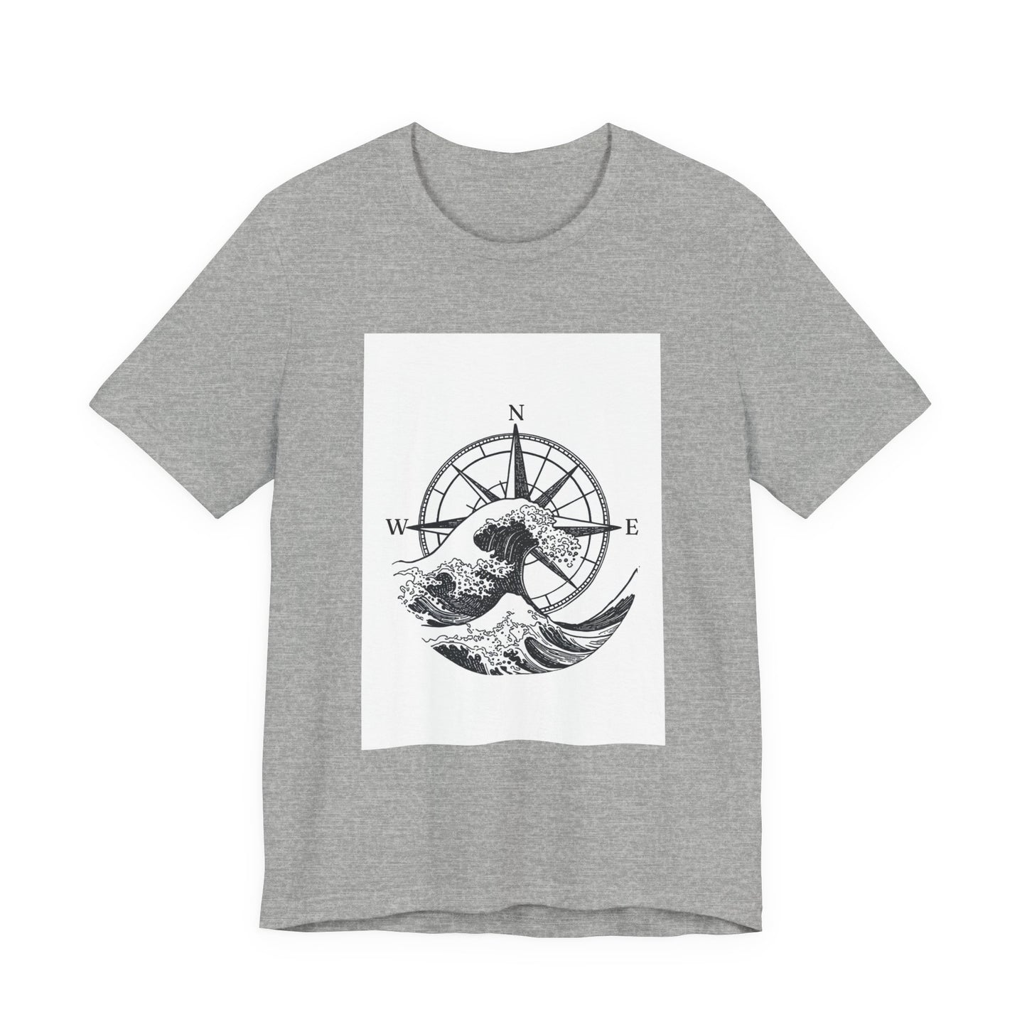 Compass Wave T‑Shirt — Nautical Adventure Graphic Tee