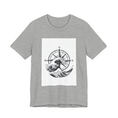 Compass Wave T‑Shirt — Nautical Adventure Graphic Tee