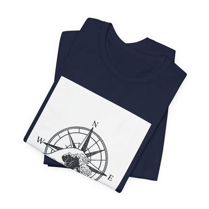 Compass Wave T‑Shirt — Nautical Adventure Graphic Tee